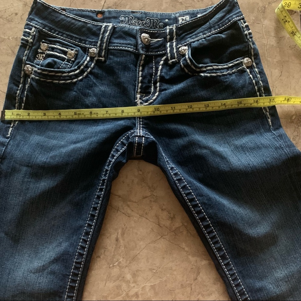Rhinestone Bling Miss Me Bootcut Jeans Size 25 - Picture 5 of 9